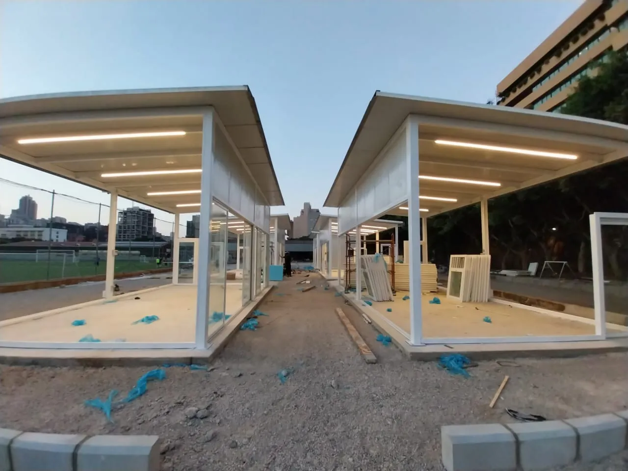 Installation of Steel Booths with Demountable Walls – Sin El Fil